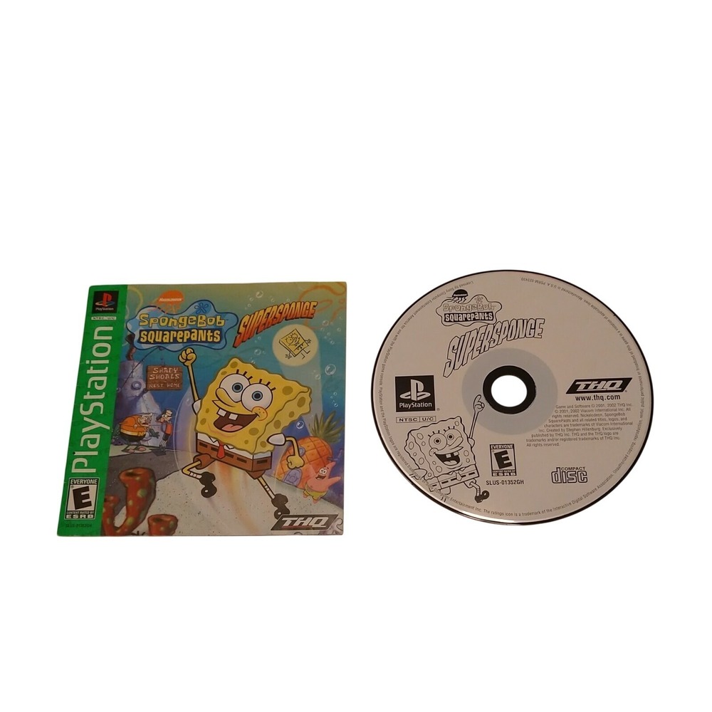 SpongeBob SquarePants: SuperSponge (Sony PlayStation 1, 2001) PS1 Video Game